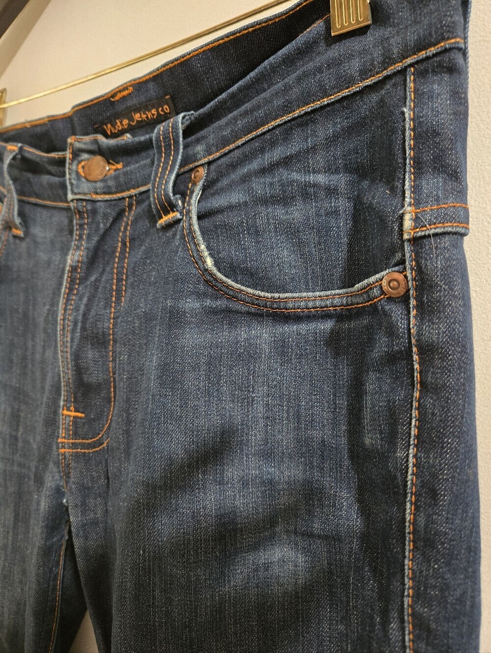 nudie jeans | thin finn | organic dry | Blue Denim Jeans | early 2000s - Picture 2 of 12